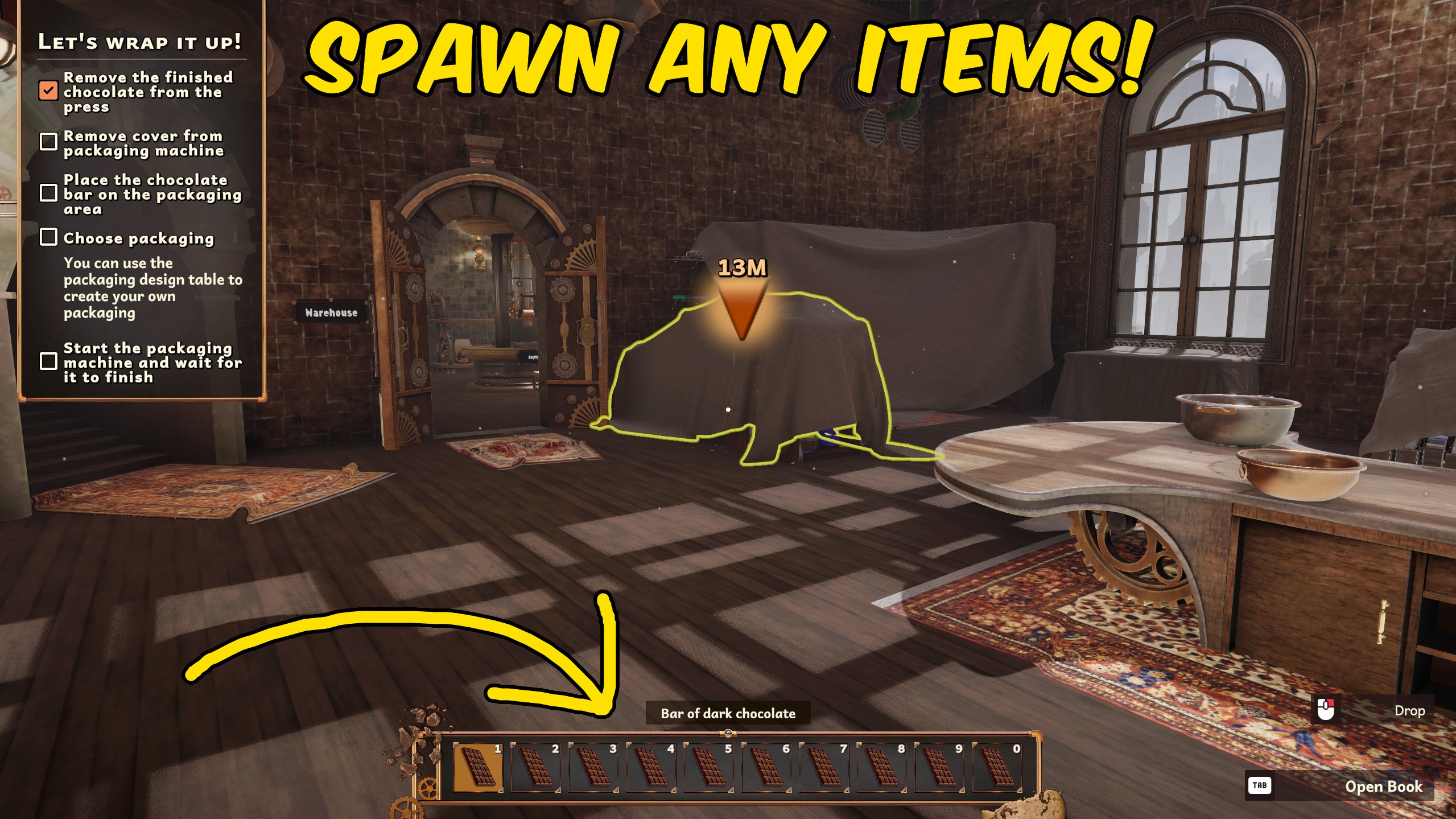 Chocolate Factory Simulator — Give Items (screenshot 2)